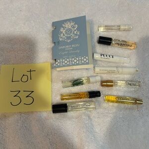 10 NEW Sample Perfumes EDP EDT English Laundry Bvlgari Pucci Samsara Nicole VS